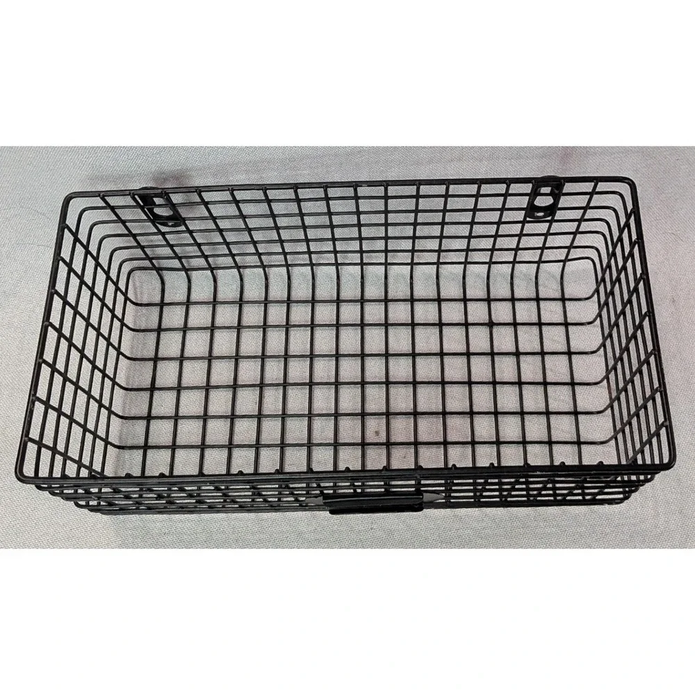 Unbranded Wire Wall Basket Unisex OS Black Good Farmhouse Storage Organizer